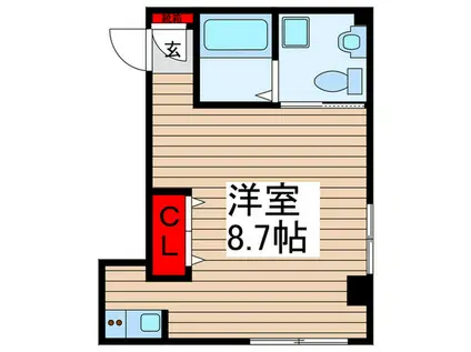 CAVE柏(ワンルーム/1階)の間取り写真