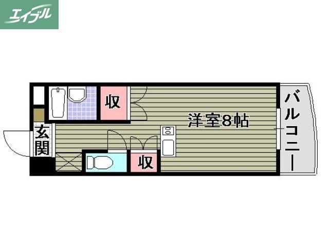 エスペラント廣瀬(ワンルーム/4階)の間取り写真