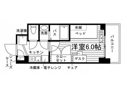 学生会館 ASPERORE茨木宇野辺(1K/7階)の間取り写真