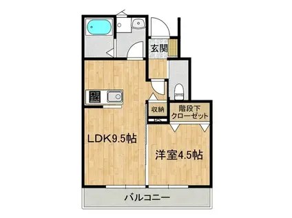 DUAL A(1LDK/1階)の間取り写真