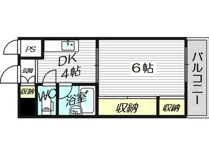 COLLECTION中崎I(1DK/7階)の間取り写真
