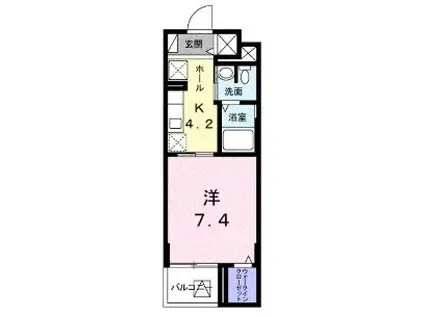 サニーフラット(1K/1階)の間取り写真