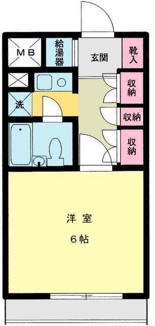 アルビオン山の手(1K/3階)の間取り写真