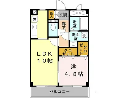 グレース パラシオン(1LDK/2階)の間取り写真