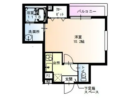 フジパレス西立花V番館(1K/1階)の間取り写真