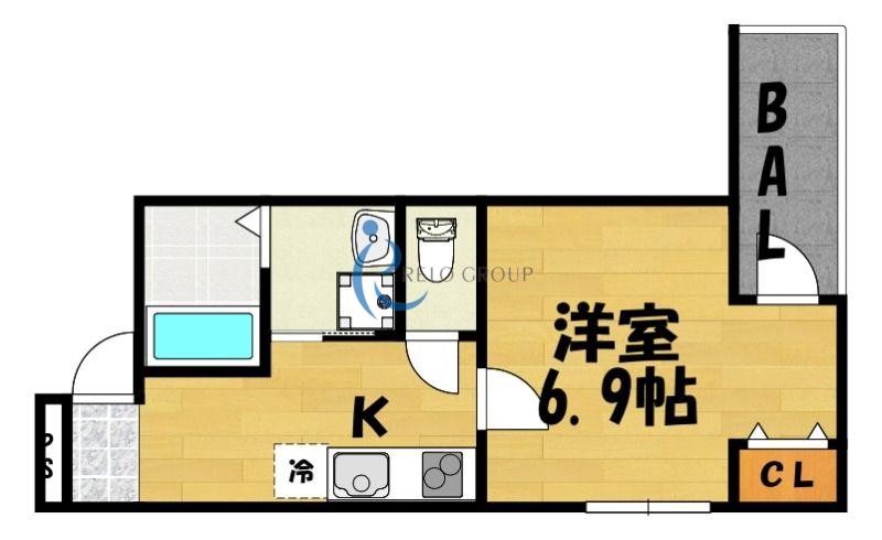 フジパレス今川駅東II番館(1K/3階)の間取り写真