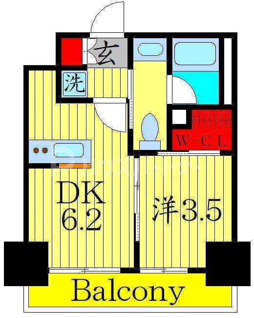 ワンルーフレジデンス板橋大山(1DK/7階)の間取り写真