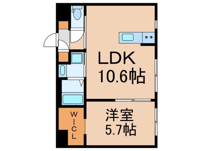 GREEN TERRACE代沢(1LDK/2階)の間取り写真
