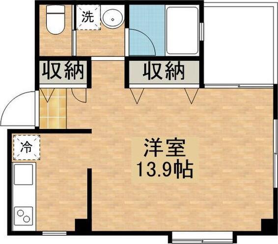 イーストパークマンション(ワンルーム/4階)の間取り写真