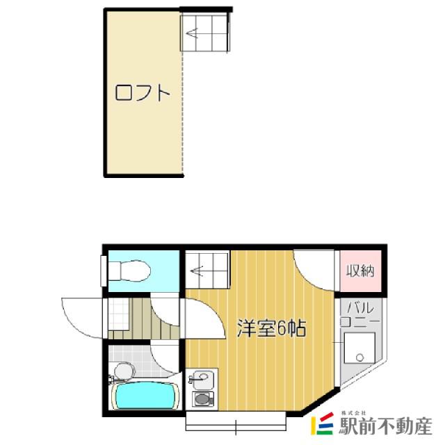 マキシム中央町(ワンルーム/2階)の間取り写真