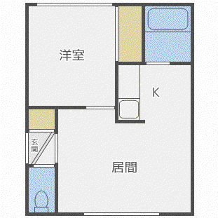 アイアール北円山II(1LDK/4階)の間取り写真
