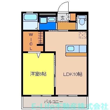 シュプリームコート(1LDK/2階)の間取り写真