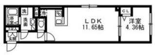 SOLASIA RESIDENCE 武蔵小山(1LDK/2階)の間取り写真