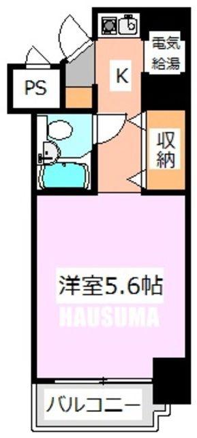 メインステージ王子駅前(ワンルーム/10階)の間取り写真