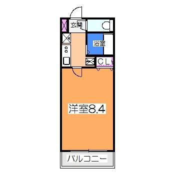 白鷺TKハイツ2号館(1K/5階)の間取り写真