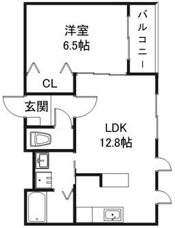 ノイオウミ(1LDK/2階)の間取り写真