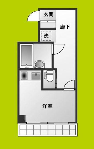 アストロヴィラ松屋町(ワンルーム/9階)の間取り写真