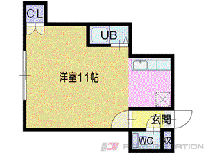 エトワール文京台(ワンルーム/4階)の間取り写真