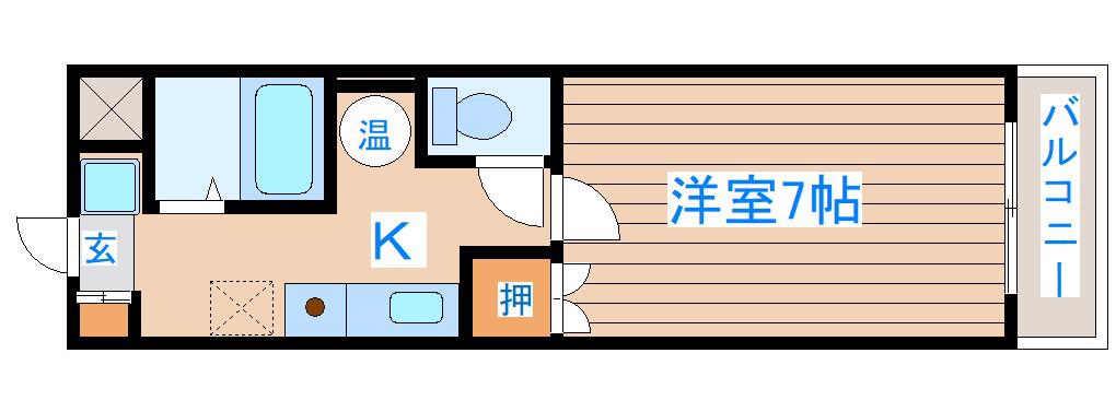 パストラル大和(1K/3階)の間取り写真