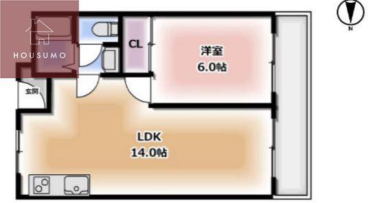 ツーイー大東(1LDK/1階)の間取り写真