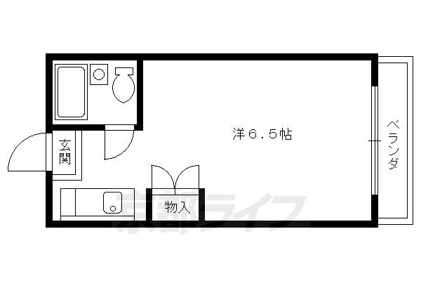 SUNLIT(1K/3階)の間取り写真