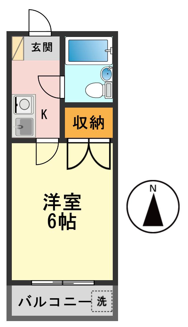 セント・メゾン小岩(1K/2階)の間取り写真