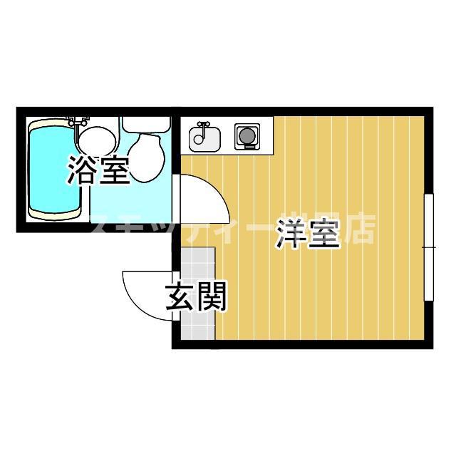 エンゼルハイム萩之茶屋(ワンルーム/3階)の間取り写真