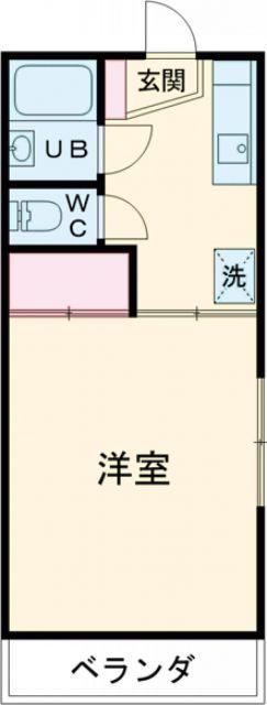 第2錦フルーツコーポ オレンジ(1DK/2階)の間取り写真