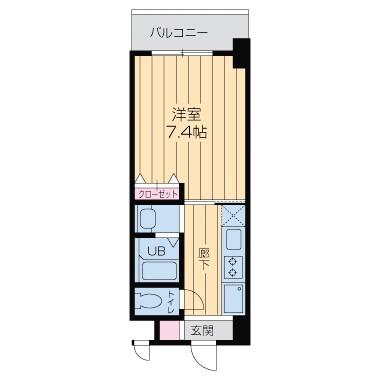 KDXレジデンス難波(1K/5階)の間取り写真