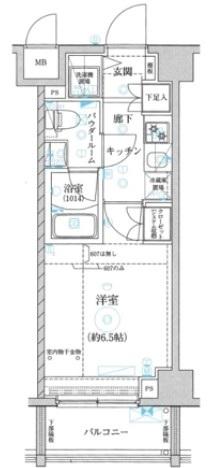レアライズ立川(1K/3階)の間取り写真