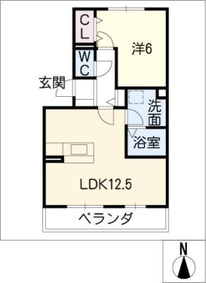 PREMIERVIOLET(1LDK/3階)の間取り写真