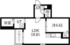 JACK NANYOI(1LDK/1階)の間取り写真