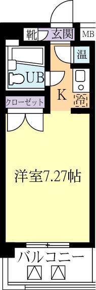 リエスつくば学園西II(ワンルーム/4階)の間取り写真