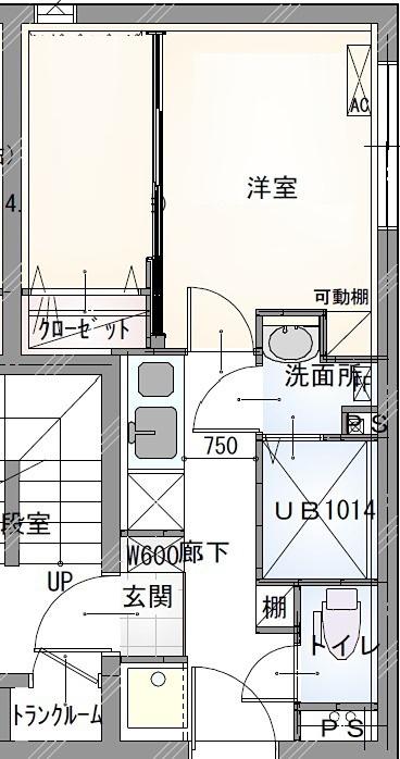 ラヴィエール秋葉原(2K/4階)の間取り写真