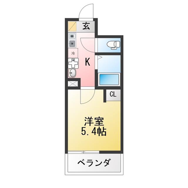 MKY金沢文庫(1K/2階)の間取り写真