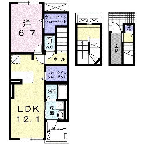 アイリス恵(1LDK/3階)の間取り写真