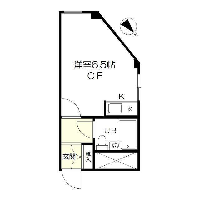 同花ビル(ワンルーム/3階)の間取り写真