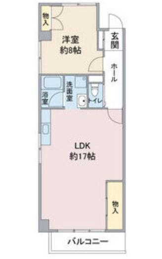 ファミリーハイツ柴田(1LDK/5階)の間取り写真