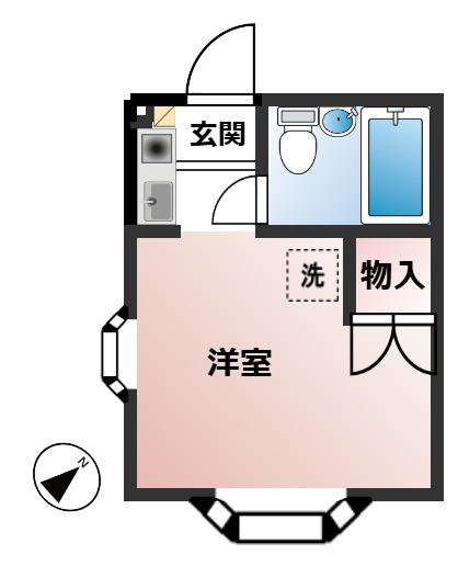 ホーンハイツ(ワンルーム/1階)の間取り写真