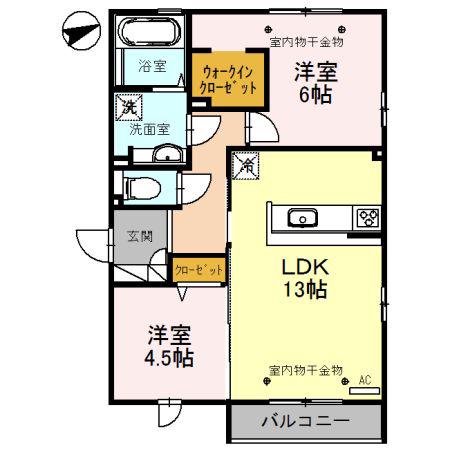LA・FRAISE(2LDK/3階)の間取り写真