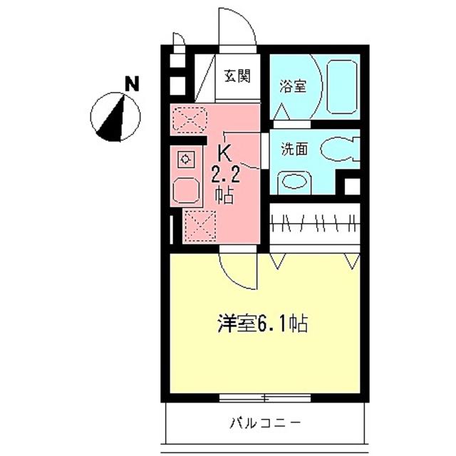 リヴィエール・K(1K/1階)の間取り写真