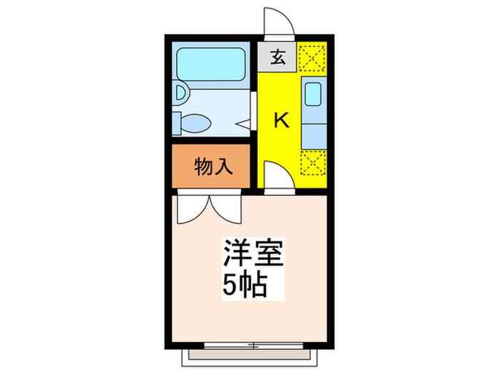 サンハイツ(1K/2階)の間取り写真