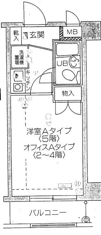 ヴランニュー金沢八景(ワンルーム/4階)の間取り写真