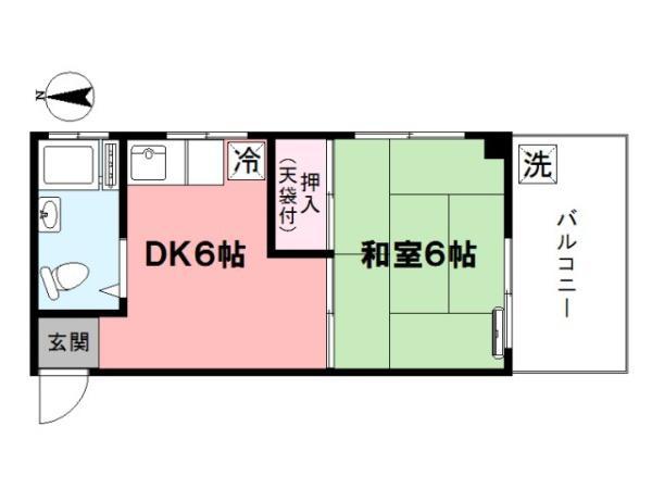 セントリーフ千川(1DK/3階)の間取り写真