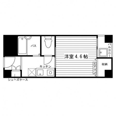 スクエア茨木(1K/1階)の間取り写真