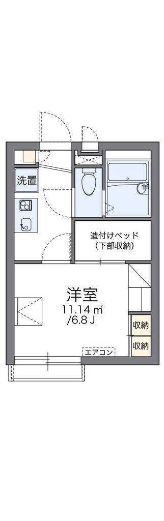 レオパレスドミールIV(1K/1階)の間取り写真