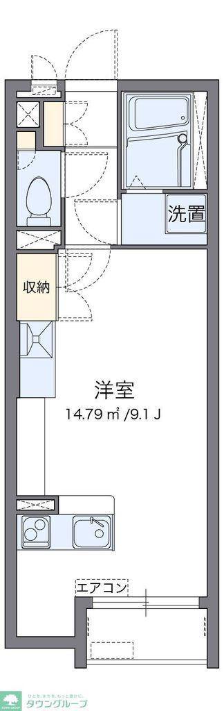 ミランダKUROSUNA(ワンルーム/2階)の間取り写真