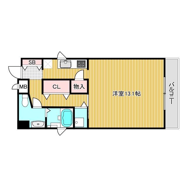 SLAT(1K/4階)の間取り写真