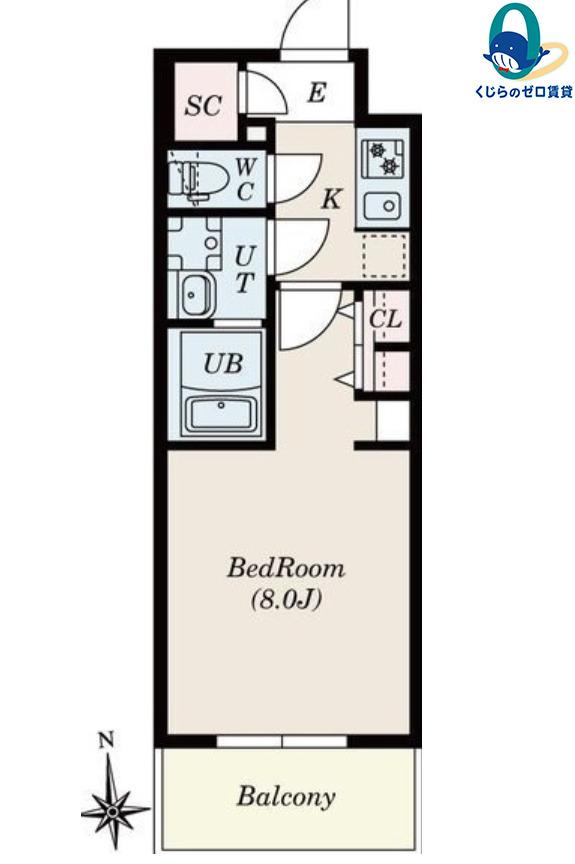 S-RESIDENCE尾頭橋BEAUTE(1K/11階)の間取り写真