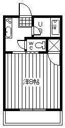 アモント南田(1K/3階)の間取り写真